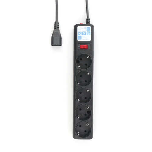 Ф-удлинитель, PC 3м, 5р, черн.граф. 10А, UPS(C14), SPG5-B3